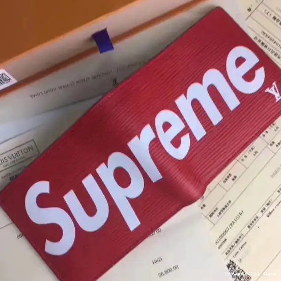 Affordable supreme pocket wallet Louis Vuitton 0502